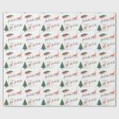 Fa La Winter Wonderland Bosbeesten Cadeaupapier (Vlak)