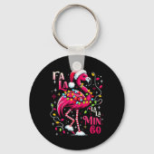 Fa Lala Mingo Flamingo Christmas Tropical Xmas Tre Sleutelhanger (Voorkant)