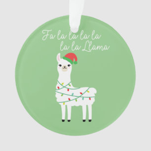 Fa Lalalalala Llama Funny Mannen voor Kerstmis Vro Ornament