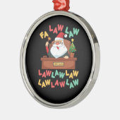 Fa Law Funny Lawyer Santa Metalen Ornament (Links)