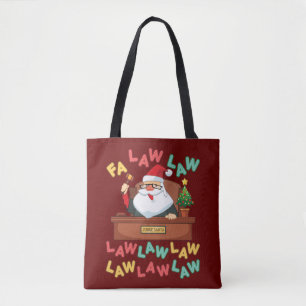 Fa Law Funny Lawyer Santa Tote Bag