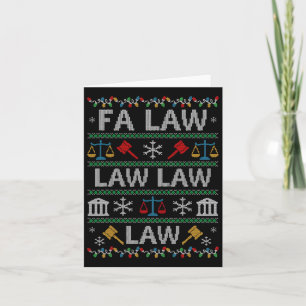 Fa Law  jurist lelijke kersttrui Kaart
