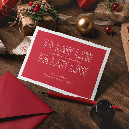 Fa Law Law Funny Lawyer Joke Christmas Feestdagenkaart