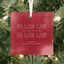 Fa Law Law Funny Lawyer Joke Christmas Glas Ornament