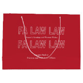 Fa Law Law Funny Lawyer Joke Christmas Groot Cadeauzakje (Achterkant)