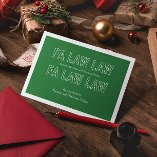 Fa Law Law Grappige Advocaat Grap Christmas Feestdagenkaart