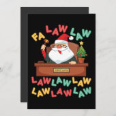 Fa Law Law Grappige Advocaat Kerstman Rechter Kers Feestdagenkaart (Voorkant / Achterkant)