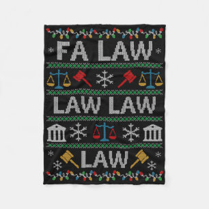 Fa Law Law Vintage Jurist Horrendelijke Kerst Trui Fleece Deken