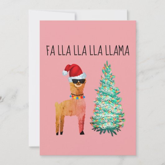 Fa lla lla lla kerstkaart (Voorkant)