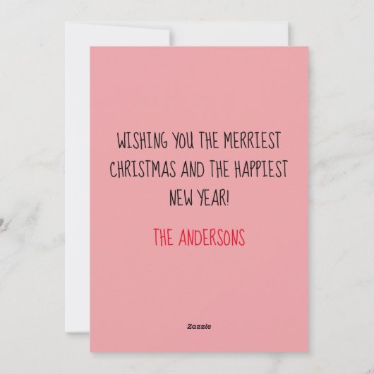 Fa lla lla lla kerstkaart (Achterkant)