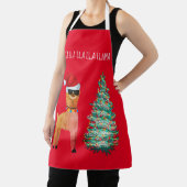 Fa lla lla lla llama Kerstmis Apron Schort (Insitu)