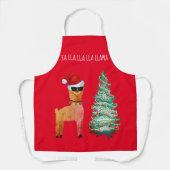 Fa lla lla lla llama Kerstmis Apron Schort (Voorkant)