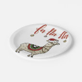 Fa Lla Lla Llama Borden voor kerstmis Papieren Bordje (Gekanteld)