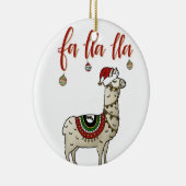 Fa Lla Lla Llama kerstornament Keramisch Ornament (Rechts)