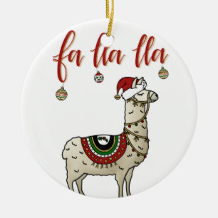Fa Lla Lla Llama kerstornament Keramisch Ornament