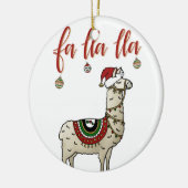 Fa Lla Lla Llama kerstornament Keramisch Ornament (Links)