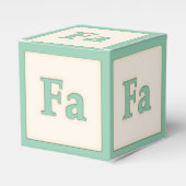 "Fa" Musical Baby Blocks Light Green Bedankdoosjes (Voorkant Zijde)