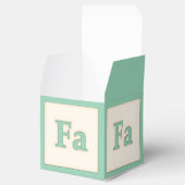 "Fa" Musical Baby Blocks Light Green Bedankdoosjes (Geopend)