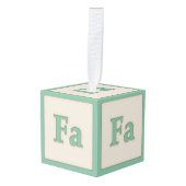 "Fa" Musical Baby Blocks Light Green Decoratie (Voorkant hoekig)