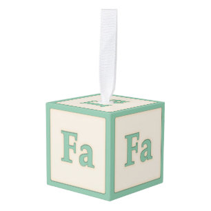 "Fa" Musical Baby Blocks Light Green Decoratie