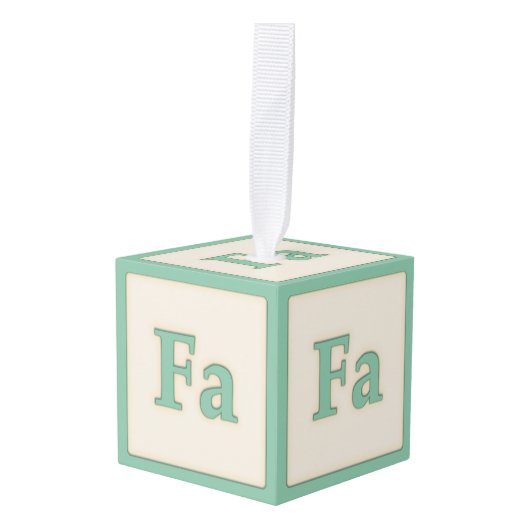 "Fa" Musical Baby Blocks Light Green Decoratie (Voorkant hoekig)