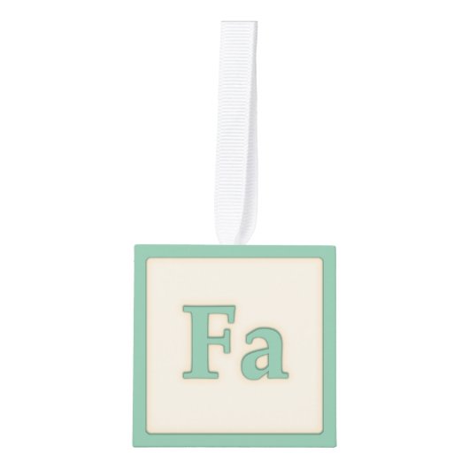 "Fa" Musical Baby Blocks Light Green Decoratie (Voorkant)