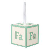 "Fa" Musical Baby Blocks Light Green Decoratie (Achter hoekig)