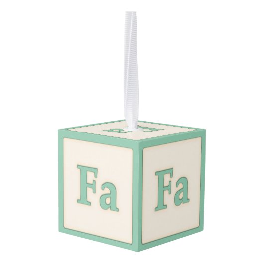 "Fa" Musical Baby Blocks Light Green Decoratie (Achter hoekig)