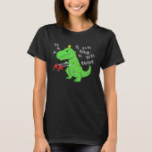 Fa Ra Ra Ra Rawr Kerstmis Funny Dinosaur met Xma T-shirt (Voorkant)