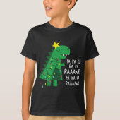 Fa Ra Ra Rawr Tree Rex Grappige Vrolijke Kerstmis  T-shirt (Voorkant)