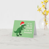 Fa raar raar raar Grappig Kerstmis  Kaart (Gele Bloem)