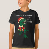Fa Rawr Grappige Dinosaurus Kerstmis T-Rex T-shirt (Voorkant)