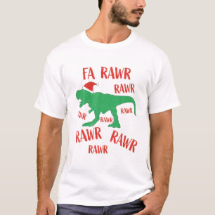 Fa Rawr Rawr Outfit Kerstman T Rex Dinosaur T-shirt