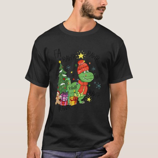 Fa Rawr Rawr rex Christmas T-shirt (Voorkant)