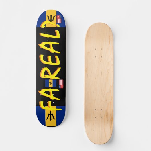 FA REAL JMT BARB 7 3/4" Skateboard Deck (Voorkant)