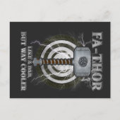 Fa-Thor Als Een Vader Maar Dan Way Koeler Vaderdag Briefkaart (Voorkant)