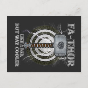 Fa-Thor Als Een Vader Maar Verreweg Koeler Vaderda Briefkaart