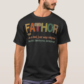 Fa Thor als papa weg van Mightier Hero Fathers Da T-shirt