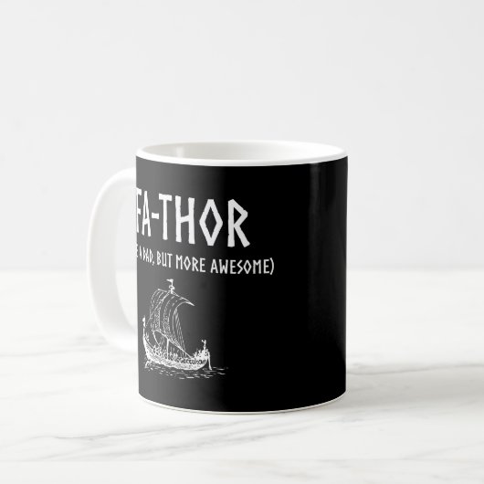 Fa-Thor Funny Vaderdag Koffiemok (Voorkant links)