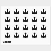 FA Zwart Logo Ronde Sticker (Vel)