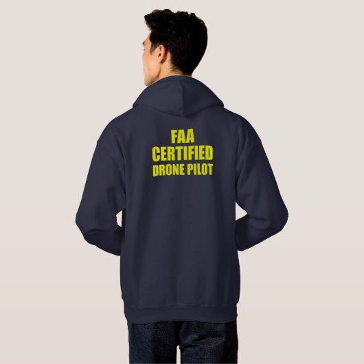 FAA Certified Drone Pilot Quadcopter UAV Hoodie (Achterkant volledig)
