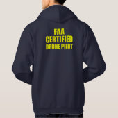 FAA Certified Drone Pilot Quadcopter UAV Hoodie (Achterkant)