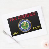 FAA CERTIFIED DRONE STICKER (Envelop)