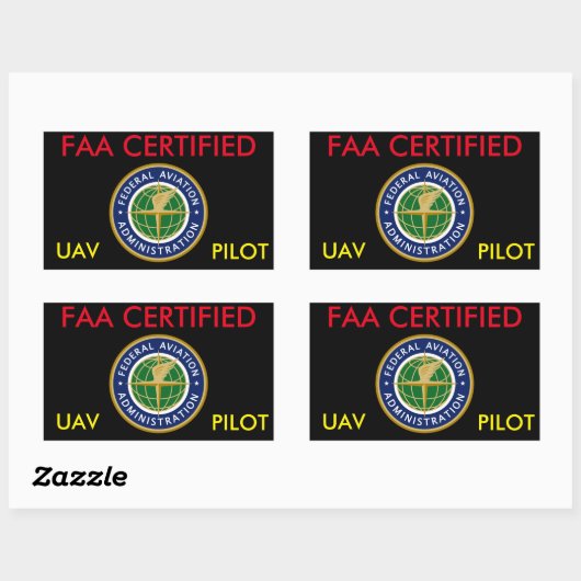 FAA CERTIFIED DRONE STICKER (Vel)