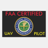 FAA CERTIFIED DRONE STICKER (Voorkant)