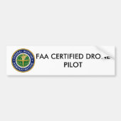 FAA CERTIFIFIED DRONE PILOT BUMPERSTICKER (Voorkant)