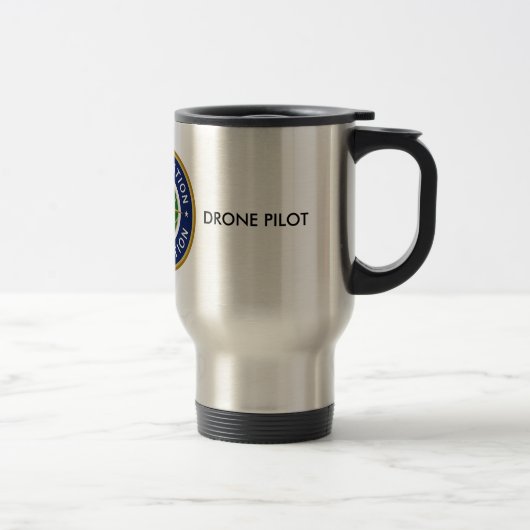 FAA CERTIFIFIED DRONE PILOT TRAVEL MUG REISBEKER (Rechts)