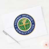 FAA FEDERAL AVIATION RONDE STICKER (Envelop)