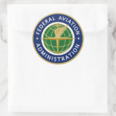 FAA federale luchtvaartadministratie Ronde Sticker (Tas)