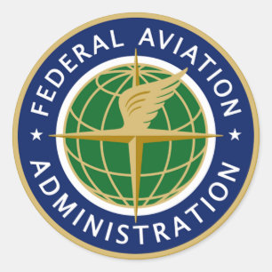 FAA federale luchtvaartautoriteit Ronde Sticker